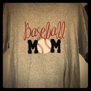 Baseball mom glitter shirt